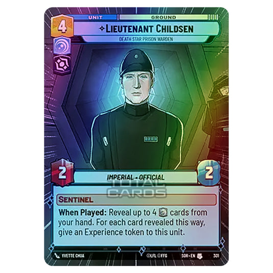 Star Wars Unlimited - Spark of Rebellion - Lieutenant Childsen (Uncommon) - 301 (Hyperspace Foil)