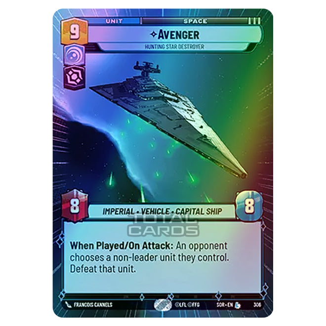 Star Wars Unlimited - Spark of Rebellion - Avenger (Legendary) - 306  (Hyperspace Foil)