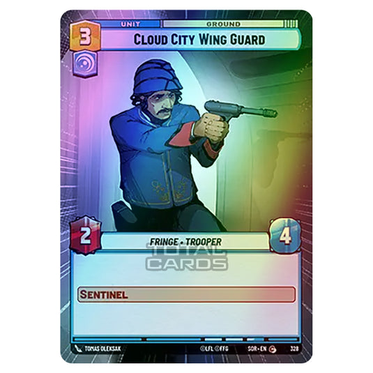 Star Wars Unlimited - Spark of Rebellion - Cloud City Wing Guard (Common) - 328 (Hyperspace Foil)