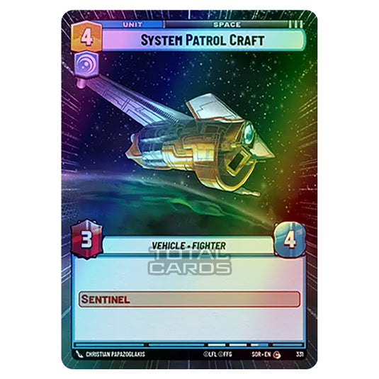 Star Wars Unlimited - Spark of Rebellion - System Patrol Craft (Common) - 331 (Hyperspace Foil)