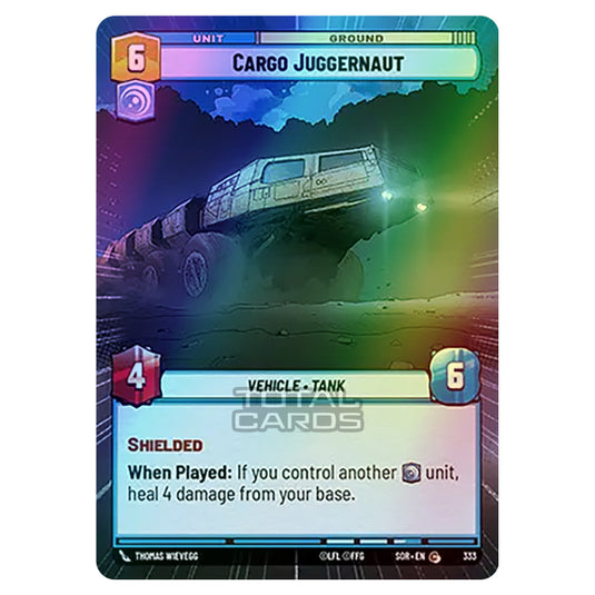 Star Wars Unlimited - Spark of Rebellion - Cargo Juggernaut (Common) - 333 (Hyperspace Foil)