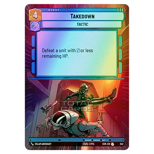 Star Wars Unlimited - Spark of Rebellion - Takedown (Uncommon) - 342 (Hyperspace Foil)