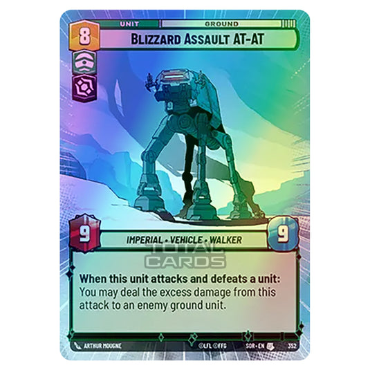 Star Wars Unlimited - Spark of Rebellion - Blizzard Assault AT-AT (Uncommon) - 352 (Hyperspace Foil)