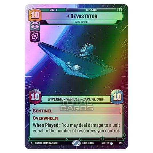 Star Wars Unlimited - Spark of Rebellion - Devastator (Legendary) - 354 (Hyperspace Foil)