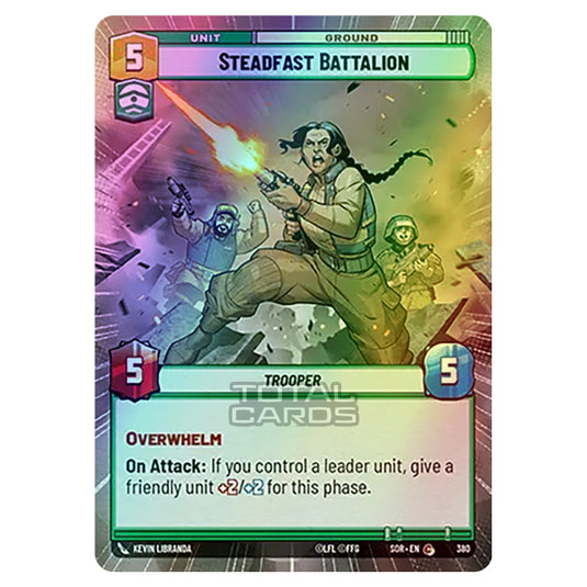 Star Wars Unlimited - Spark of Rebellion - Steadfast Battalion (Common) - 380 (Hyperspace Foil)