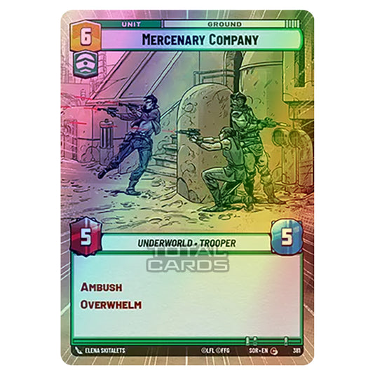 Star Wars Unlimited - Spark of Rebellion - Mercenary Company (Common) - 381 (Hyperspace Foil)