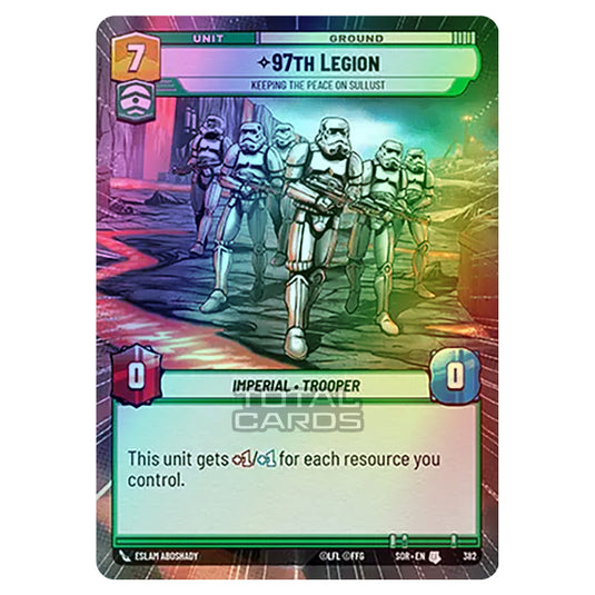 Star Wars Unlimited - Spark of Rebellion - 97th Legion (Uncommon) - 382 (Hyperspace Foil)