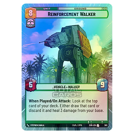 Star Wars Unlimited - Spark of Rebellion - Reinforcement Walker (Uncommon) - 383 (Hyperspace Foil)