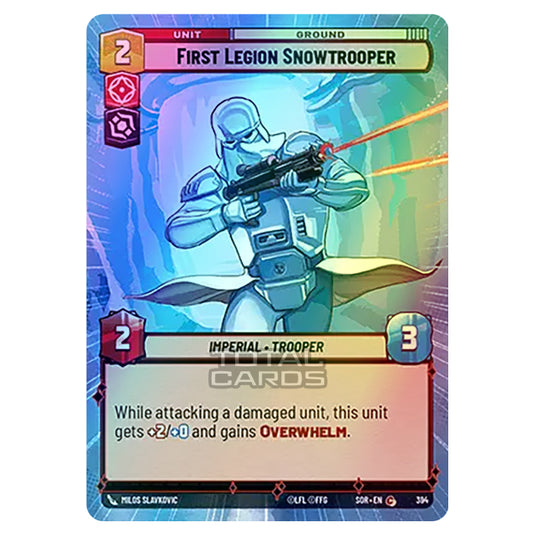 Star Wars Unlimited - Spark of Rebellion - First Legion Snowtrooper (Common) - 394 (Hyperspace Foil)