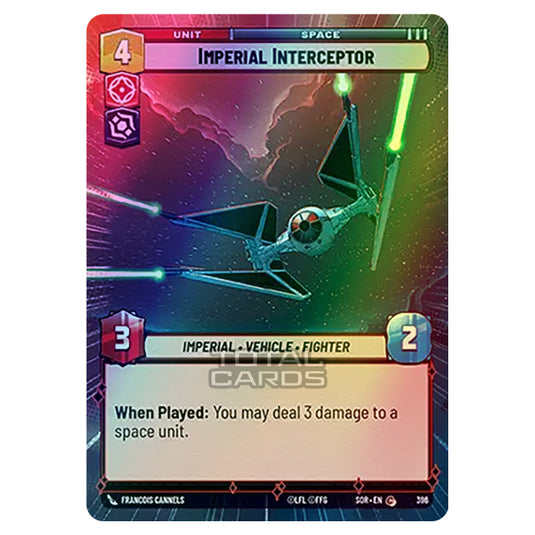 Star Wars Unlimited - Spark of Rebellion - Imperial Interceptor (Common) - 396 (Hyperspace Foil)