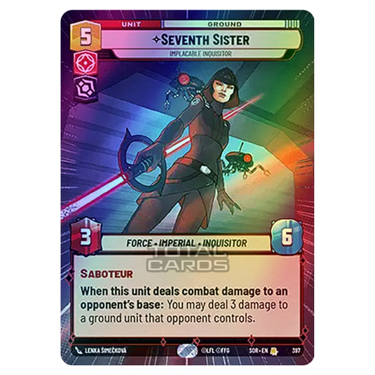 Star Wars Unlimited - Spark of Rebellion - Seventh Sister (Rare) - 397 (Hyperspace Foil)