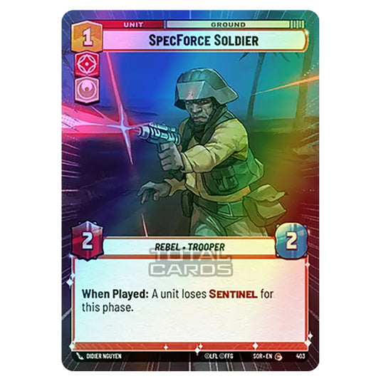 Star Wars Unlimited - Spark of Rebellion - SpecForce Soldier (Common) - 403 (Hyperspace Foil)