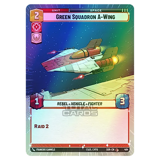 Star Wars Unlimited - Spark of Rebellion - Green Squadron A-Wing (Common) - 404 (Hyperspace Foil)