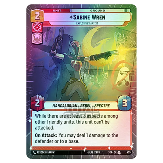 Star Wars Unlimited - Spark of Rebellion - Sabine Wren (Uncommon) - 405 (Hyperspace Foil)