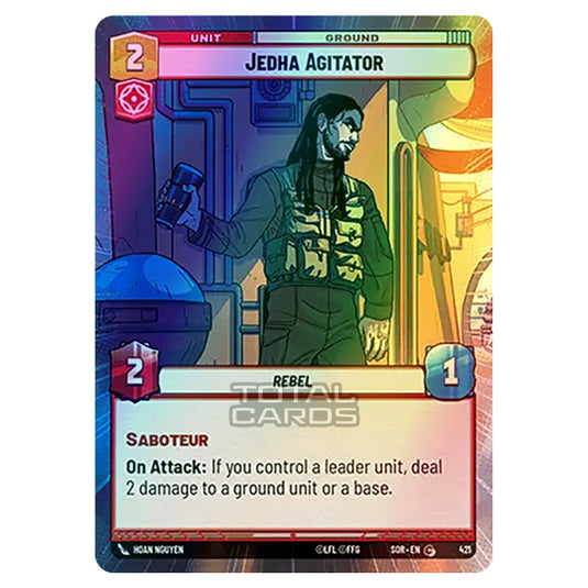 Star Wars Unlimited - Spark of Rebellion - Jedha Agitator (Common) - 421 (Hyperspace Foil)