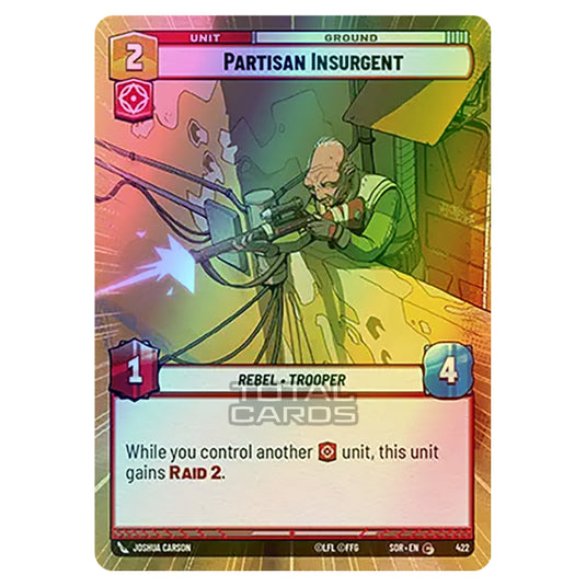 Star Wars Unlimited - Spark of Rebellion - Partisan Insurgent (Common) - 422 (Hyperspace Foil)