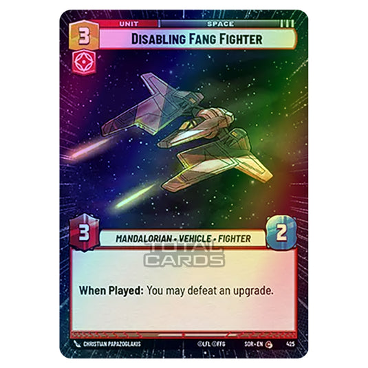 Star Wars Unlimited - Spark of Rebellion - Disabling Fang Fighter (Common) - 425 (Hyperspace Foil)