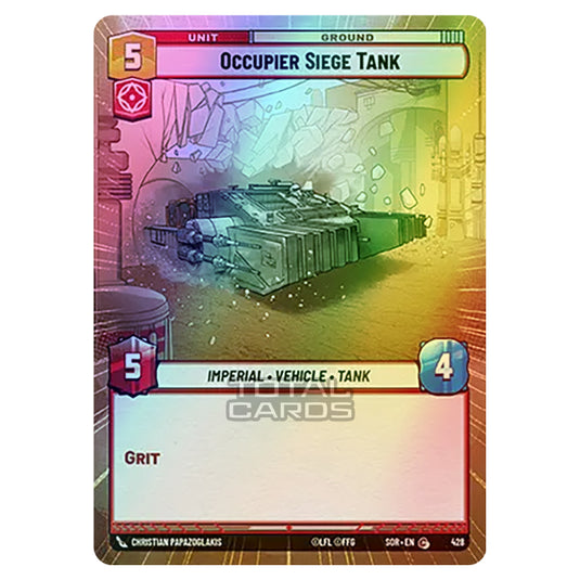 Star Wars Unlimited - Spark of Rebellion - Occupier Siege Tank (Common) - 428 (Hyperspace Foil)