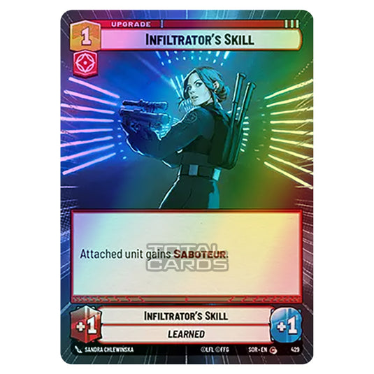 Star Wars Unlimited - Spark of Rebellion - Infiltrator's Skill (Common) - 429 (Hyperspace Foil)