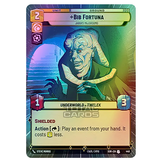 Star Wars Unlimited - Spark of Rebellion - Bib Fortuna (Uncommon) - 440 (Hyperspace Foil)