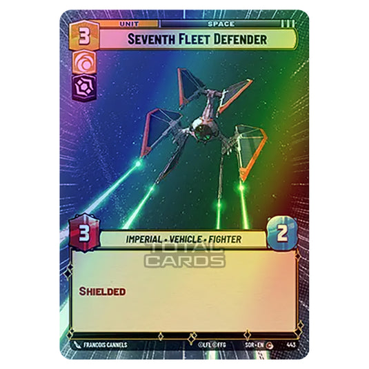 Star Wars Unlimited - Spark of Rebellion - Seventh Fleet Defender (Common) - 443 (Hyperspace Foil)