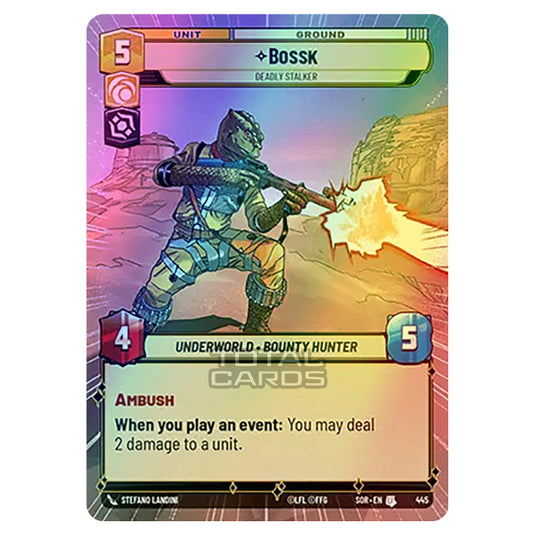 Star Wars Unlimited - Spark of Rebellion - Bossk (Uncommon) - 445 (Hyperspace Foil)