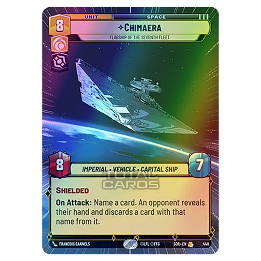 Star Wars Unlimited - Spark of Rebellion - Chimaera (Rare) - 448 (Hyperspace Foil)