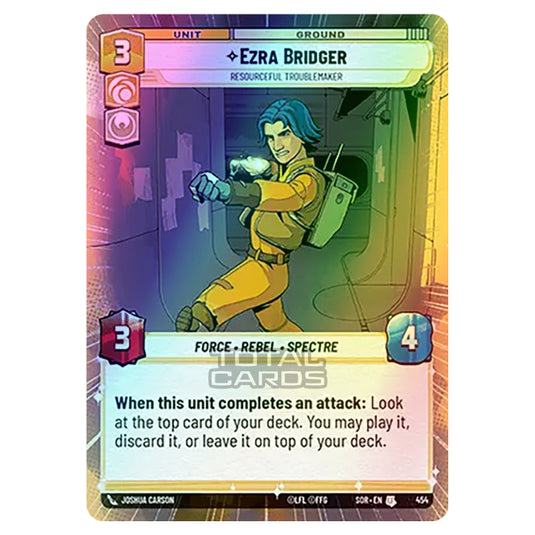 Star Wars Unlimited - Spark of Rebellion - Ezra Bridger (Uncommon) - 454 (Hyperspace Foil)