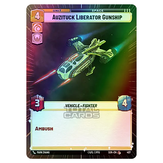 Star Wars Unlimited - Spark of Rebellion - Auzituck Liberator Gunship (Common) - 457 (Hyperspace Foil)