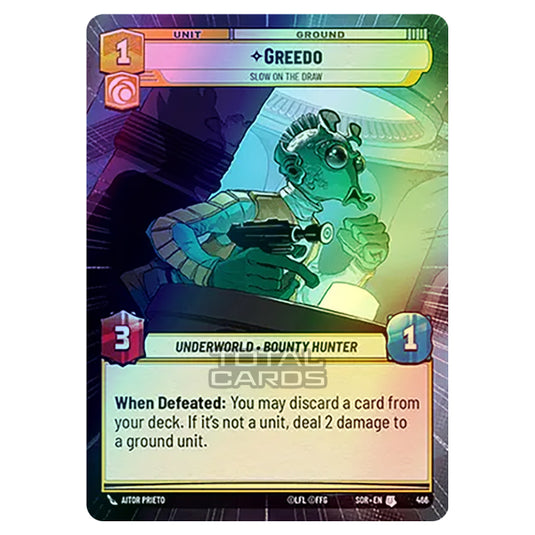 Star Wars Unlimited - Spark of Rebellion - Greedo (Uncommon) - 466 (Hyperspace Foil)