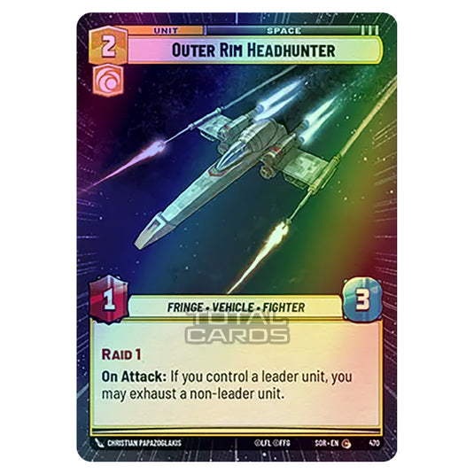 Star Wars Unlimited - Spark of Rebellion - Outer Rim Headhunter (Common) - 470 (Hyperspace Foil)