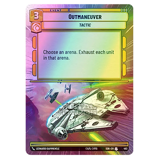 Star Wars Unlimited - Spark of Rebellion - Outmaneuver (Uncommon) - 483 (Hyperspace Foil)