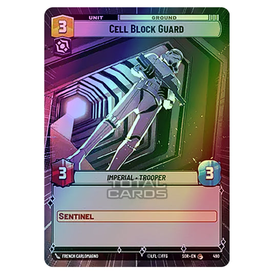 Star Wars Unlimited - Spark of Rebellion - Cell Block Guard (Common) - 490 (Hyperspace Foil)
