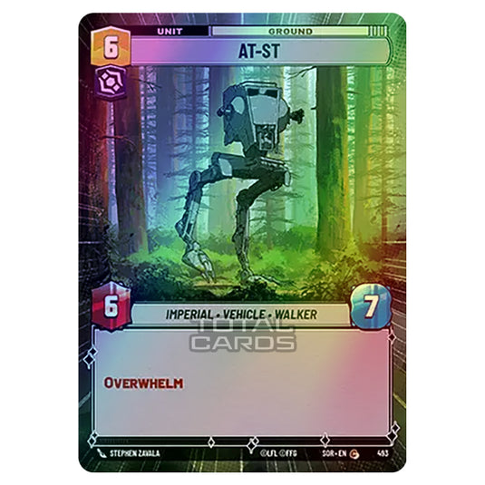Star Wars Unlimited - Spark of Rebellion - AT-ST (Common) - 493 (Hyperspace Foil)