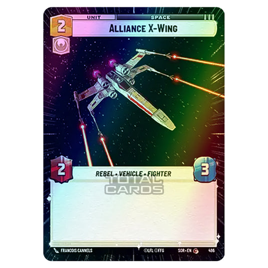 Star Wars Unlimited - Spark of Rebellion - Alliance X-Wing (Common) - 496 (Hyperspace Foil)