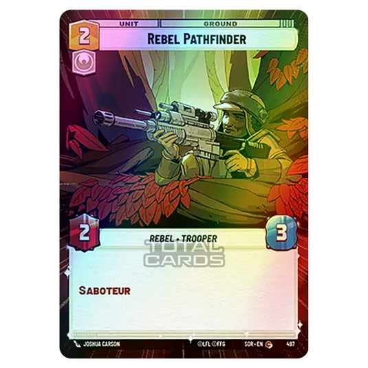 Star Wars Unlimited - Spark of Rebellion - Rebel Pathfinder (Common) - 497 (Hyperspace Foil)