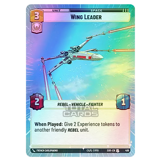 Star Wars Unlimited - Spark of Rebellion - Wing Leader (Uncommon) - 499 (Hyperspace Foil)