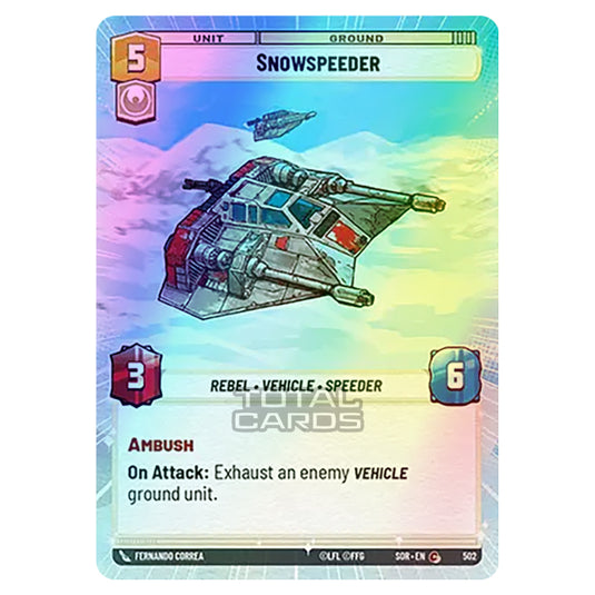 Star Wars Unlimited - Spark of Rebellion - Snowspeeder (Common) - 502 (Hyperspace Foil)