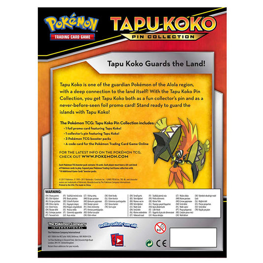 Pokemon - Tapu Koko Pin Collection Box