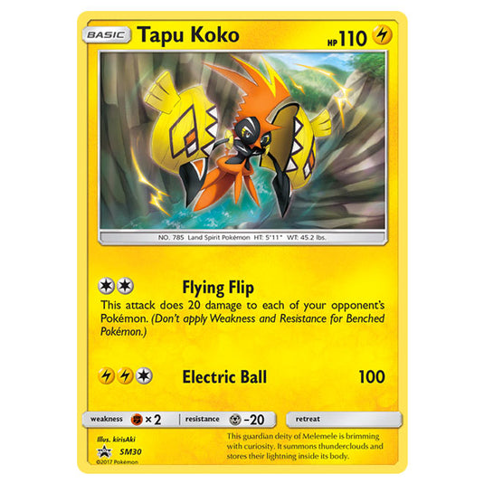 Pokemon - Sun & Moon - SM Black Star Promos - Tapu Koko - SM30