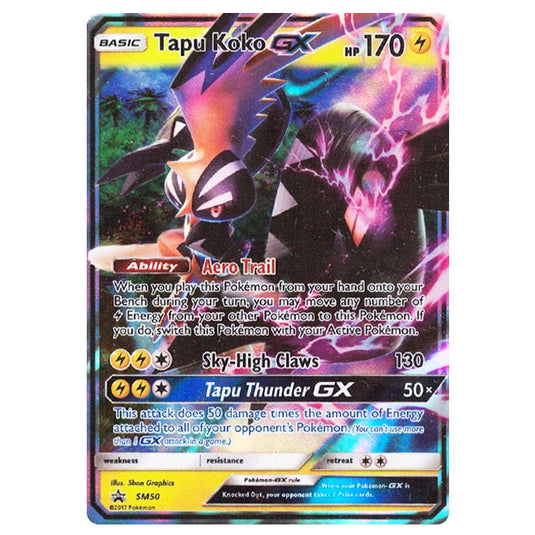 Pokemon - Sun & Moon - SM Black Star Promos - Tapu Koko GX - SM50