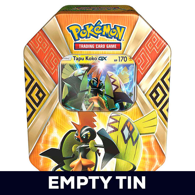 Tapacoco Ex Pokemon - 2017 Island Guardians Tin - Tapu Koko GX - empty