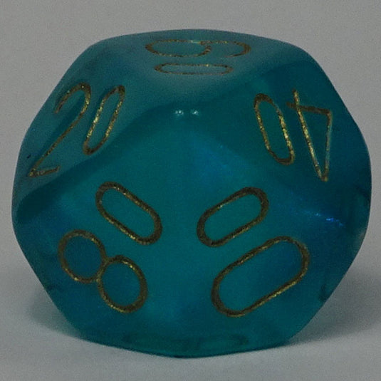 Chessex - Signature 16mm D10/100 - Borealis - Teal with Gold