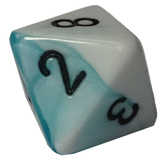 Chessex - Gemini 16mm D8 - Teal-White w/Black