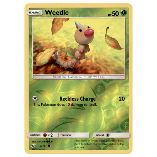 Pokemon - Sun & Moon - Team Up - Weedle - 3/181 - (Reverse Holo)