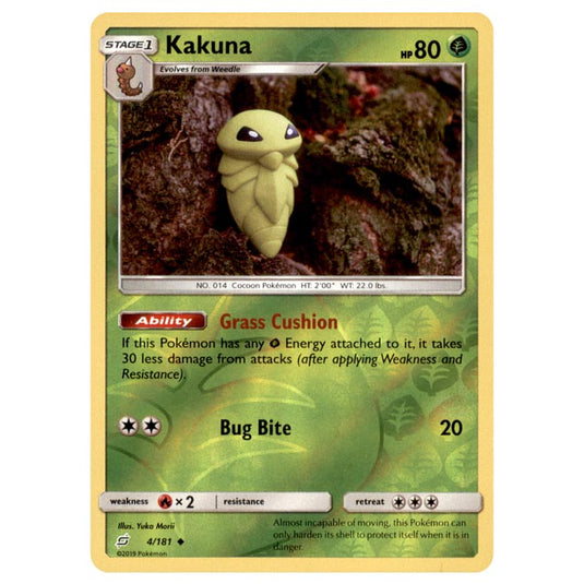 Pokemon - Sun & Moon - Team Up - Kakuna - 4/181 - (Reverse Holo)