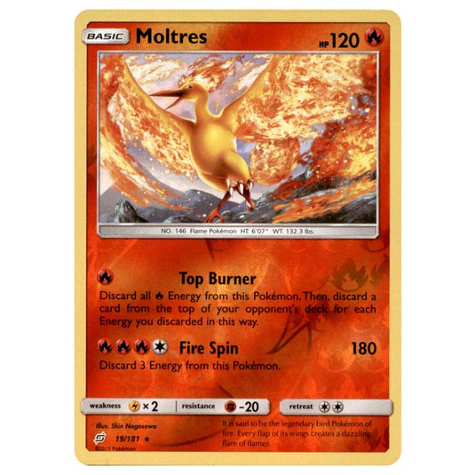 Pokemon - Sun & Moon - Team Up - Moltres - 19/181 - (Reverse Holo)