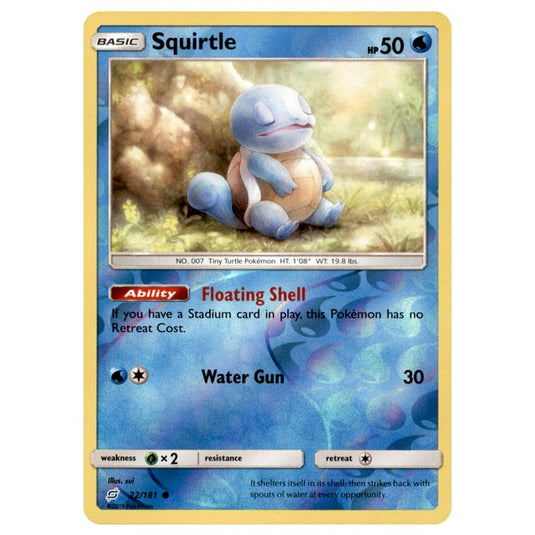 Pokemon - Sun & Moon - Team Up - Squirtle - 22/181 - (Reverse Holo)