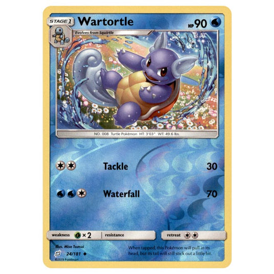 Pokemon - Sun & Moon - Team Up - Wartortle - 24/181 - (Reverse Holo)