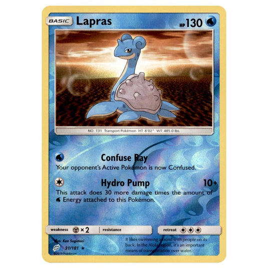 Pokemon - Sun & Moon - Team Up - Lapras - 31/181 - (Reverse Holo)